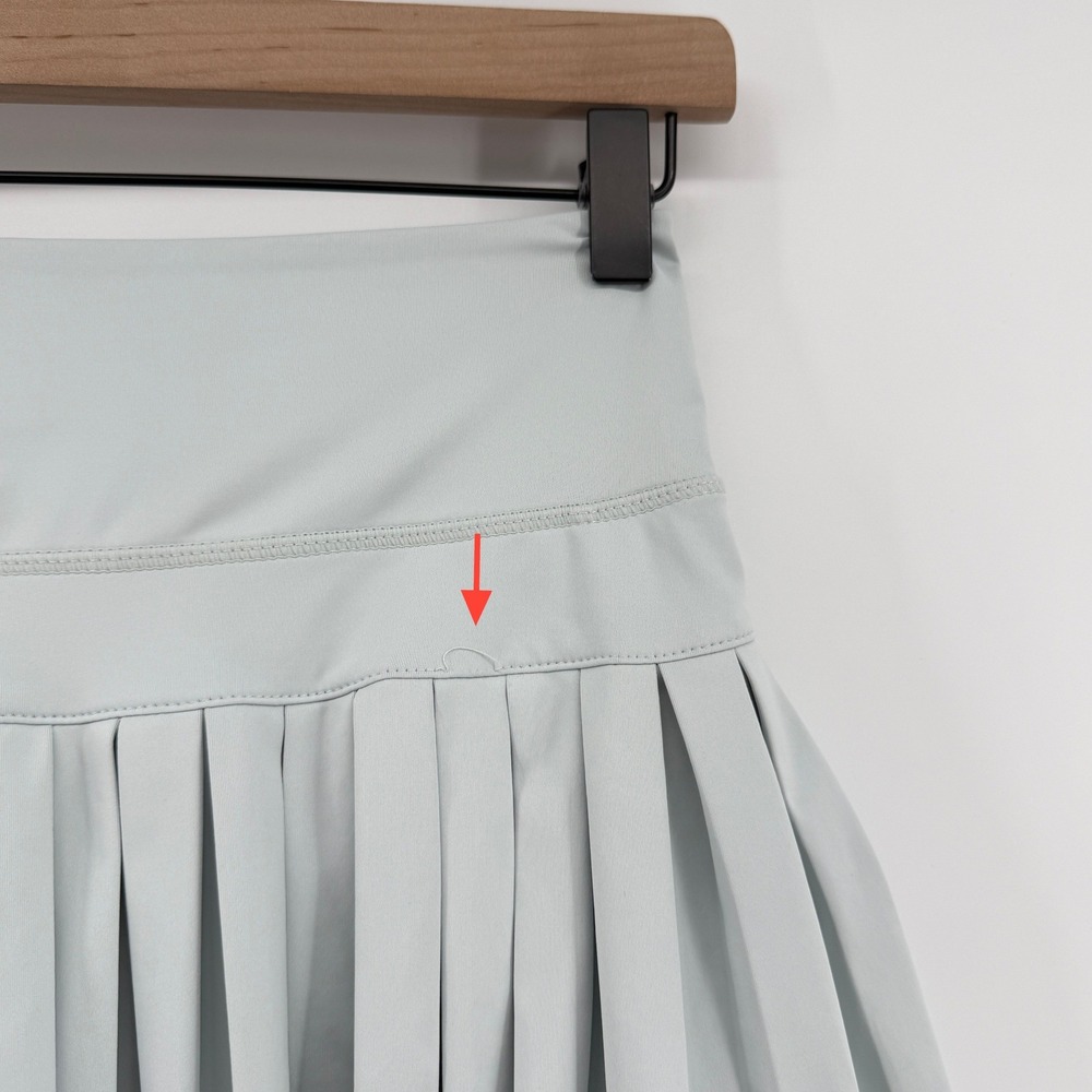 Gold Hinge Pleated Tennis Skirt Skort Mist Light Blue Gray Women S Preppy - Picture 2 of 7